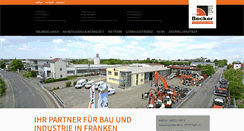 Desktop Screenshot of becker-baumaschinen.de